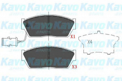 KAVO PARTS kbp2018 -  Комплект тормозных колодок, дисковый тормоз
